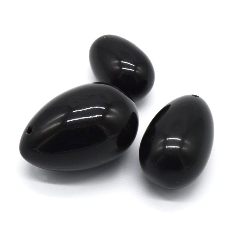 Escrito a mano 2024 Obsidiano Negro Yoni Huevos Kegel Herramienta de ejercicios para la salud y el bienestar de las mujeres