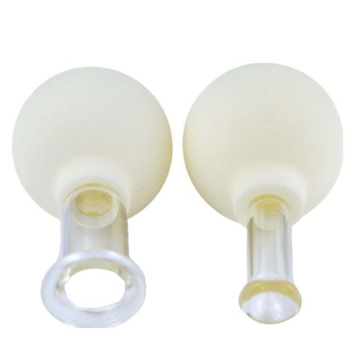 2pcs Guasha Facial de eliminación de arrugas Cuidado de la piel Spa Salón de belleza Copas de terapia 2024 de vidrio de silicona de vacío de succión de ventosas