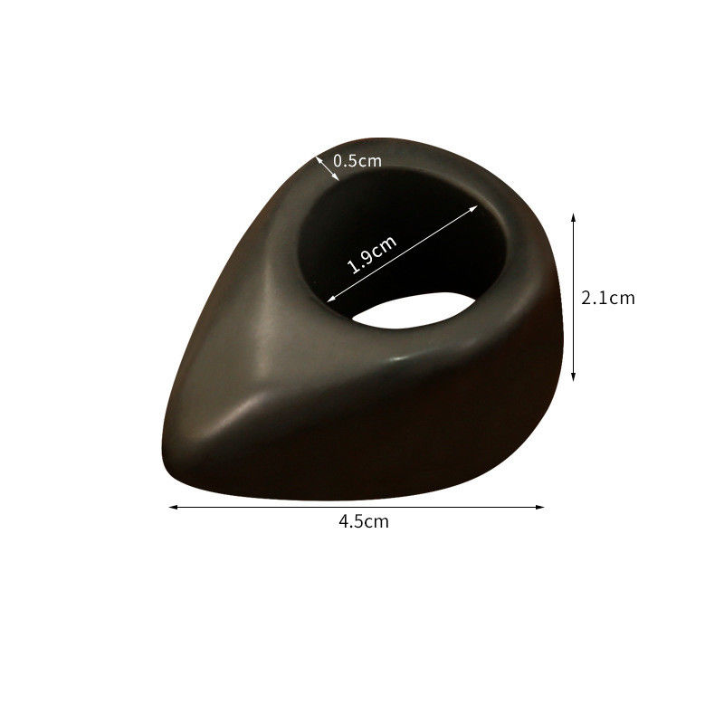 Anillo de masaje Gua Sha de Piedra Bian Negro Natural para todo el cuerpo Masajista de acupuntura manual Masaje de meridianos de manos y pies