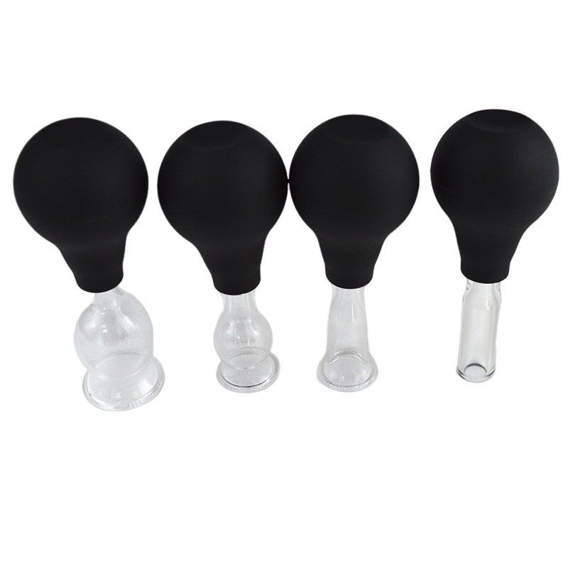 Herramientas de masaje Cupa de succión de vidrio de silicona Conjunto para la cara Guasha Eliminación de arrugas Cuidado de la piel Spa Salón de belleza Cupa de terapia