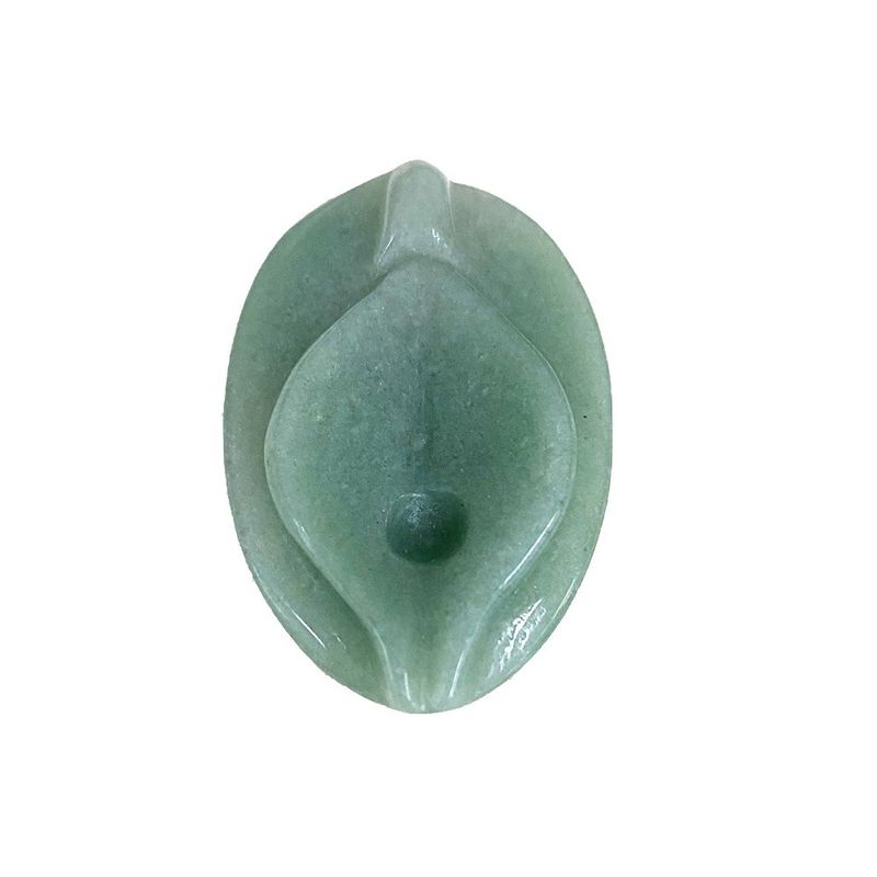 Jade Vagina Artesanía de tallado Verde Curación natural Fluorita Espiritualidad Reiki Mujeres Figura de flores para productos