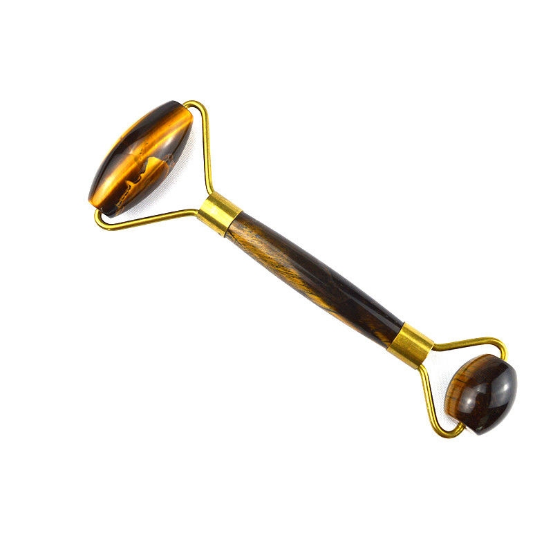 Herramienta de masaje muscular 2024 Tiger Eye Stone Facial Jade Roller Guasha para el rostro Ojo Cuello Gua Sha Masaje Herramientas de belleza de la piel