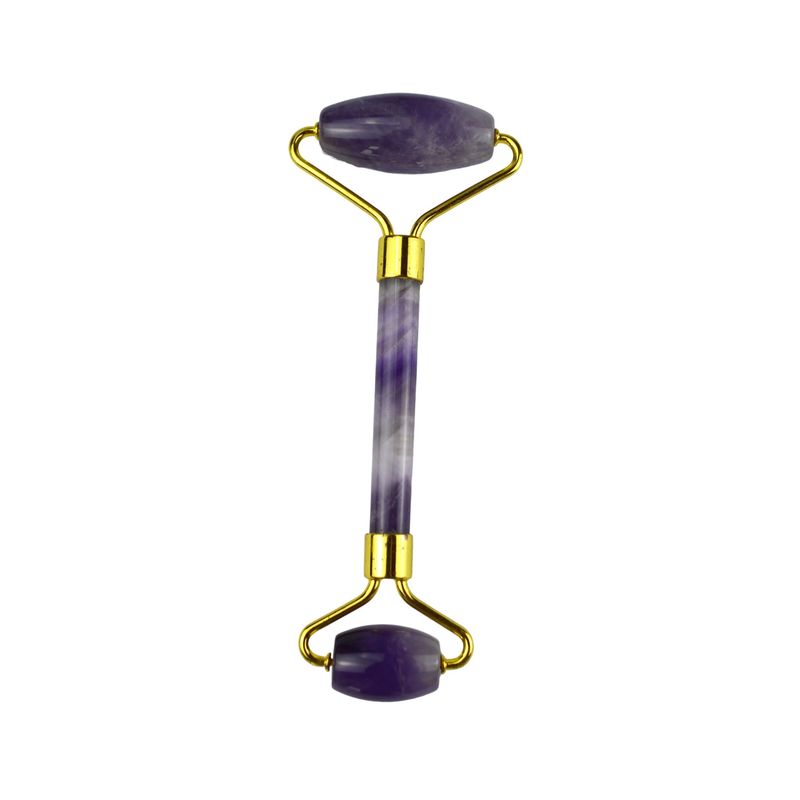 Cara natural con bordes Guasha Masaje Amethyst Roller Facial Gua Sha para la cara Ojo Cuello Cuerpo Logotipo personalizado disponible