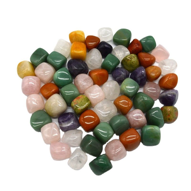 Gravado Tipo de tallaje Mezcla de gemas piedras preciosas naturales para la curación púrpura Reiki Cristal Joyería y decoración del hogar