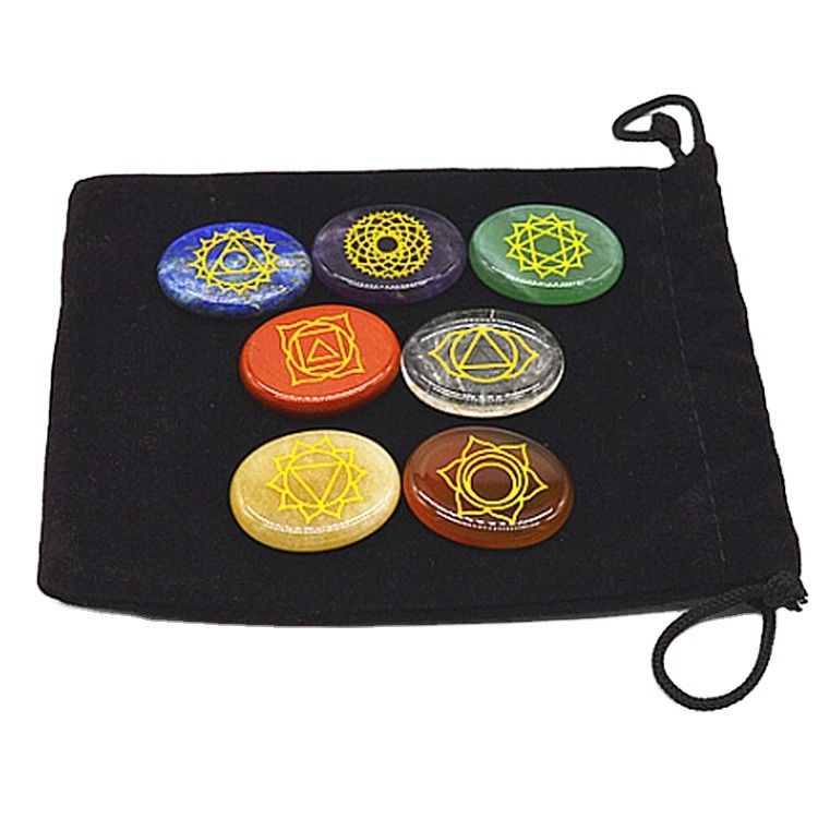7 Chakra Stone sets Reiki Cristales Chakra Stones para el apoyo de curación Tamaño personalizado OEM