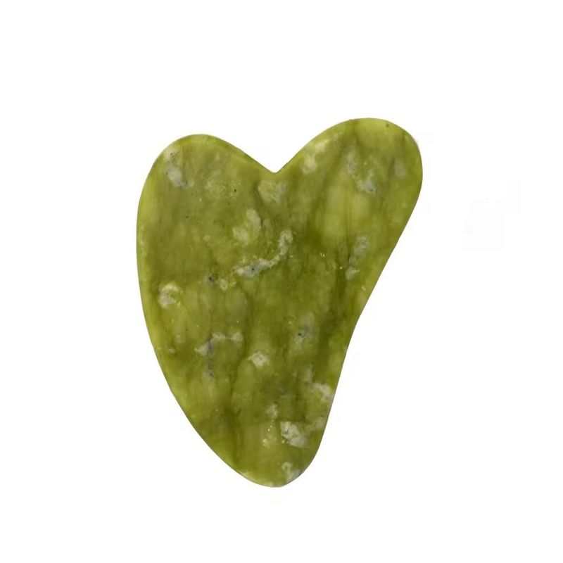 Xiuyan verde Jade Gua Sha piedras para masaje facial herramienta de fisioterapia infrarroja cara cuello y masaje del cuerpo área