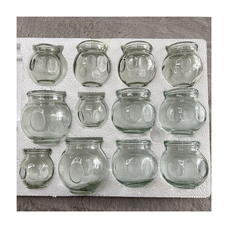 Tamaño personalizado 12pcs Cupping Glass Masaje Cupping Therapy Set Cupping Therapy Dispositivo de masaje de vidrio Fuego