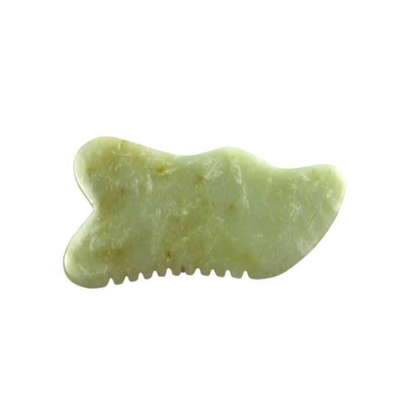 9.2*4.6cm Gua Sha herramienta facial natural Xiuyan Jade tabla de piedra para tratamiento de acupuntura SPA OEM / ODM aceptable