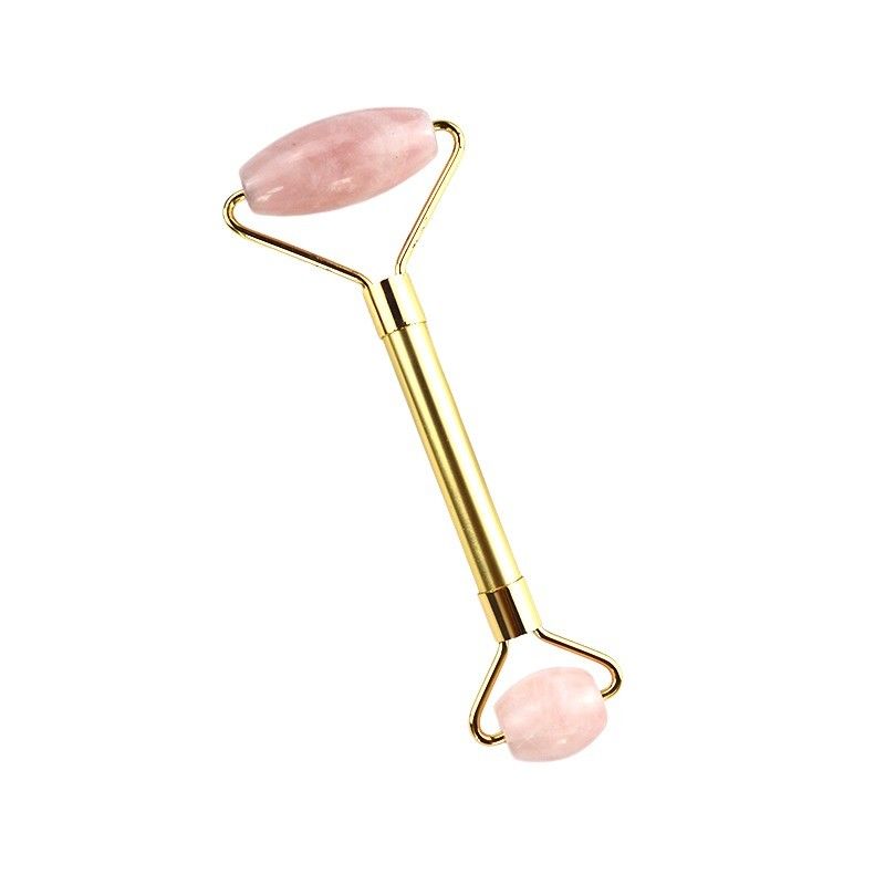 Diseño final Rosa Rosa Cuarzo Guasha Roller Facial 100% Cristal Gua Sha Masajista para la cara Ojo Cuello Masaje Herramientas de belleza