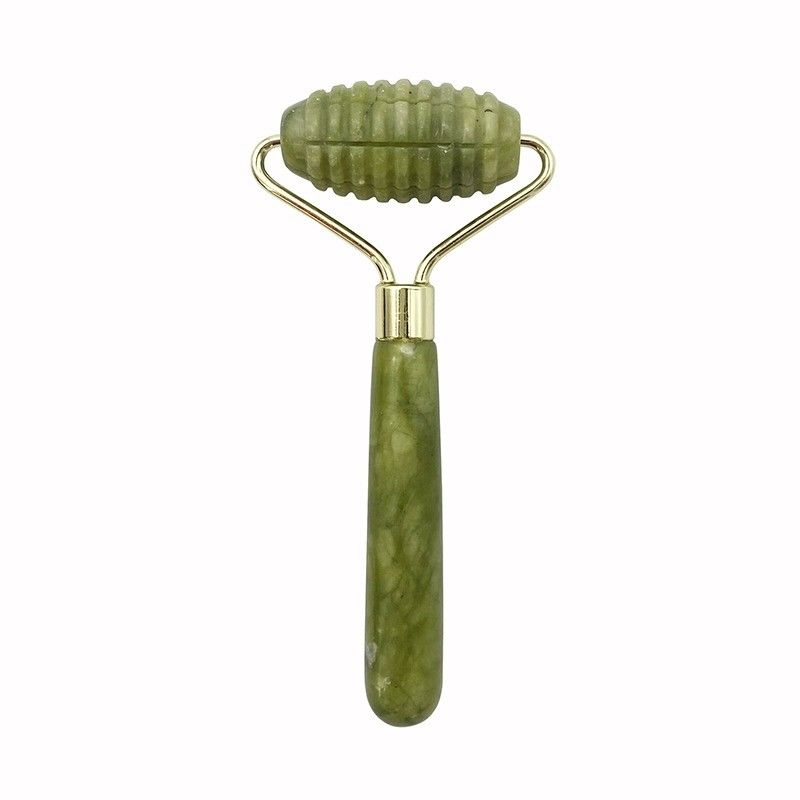 Mejor vendido natural Xiuyan Jade Facial Roller 100% Masajista de Jade Natural para masaje facial y belleza