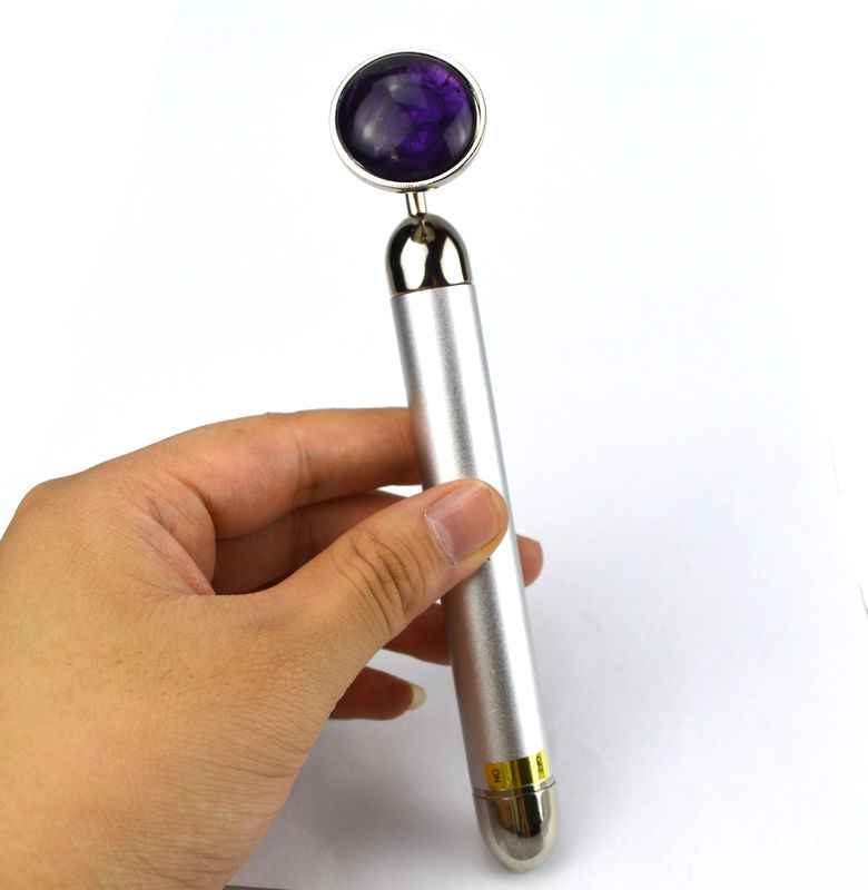 Logotipo personalizado Ametista natural Acupuntura Gua Sha Beauty Stick Massage Therapy Tool para masaje relajante de todo el cuerpo