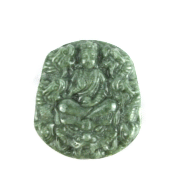 Jade Esmeralda Inmortal Bodhisattva Dragón Colgante Collar Ornamentos Figura tradicional china con rasgo regional