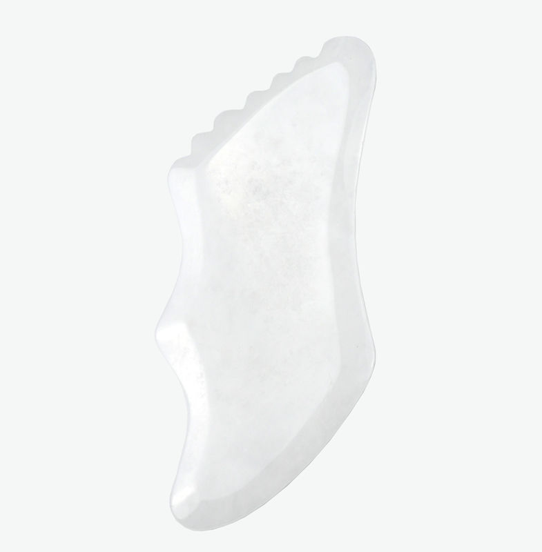 2024 Jade Blanco Facial Cuerpo Jade Guasha Masajista Gua Sha Tabla de raspado de piedra Gua Sha 11.8cm*5cm*0.5cm para el cuerpo y la cara