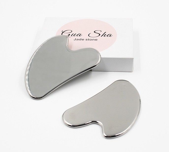 Acero inoxidable Gua Sha Metal raspado Guasha Tabla Facial Spa Masajeador del cuerpo Masaje Meridiano Cuidado de la piel Salón de belleza herramienta