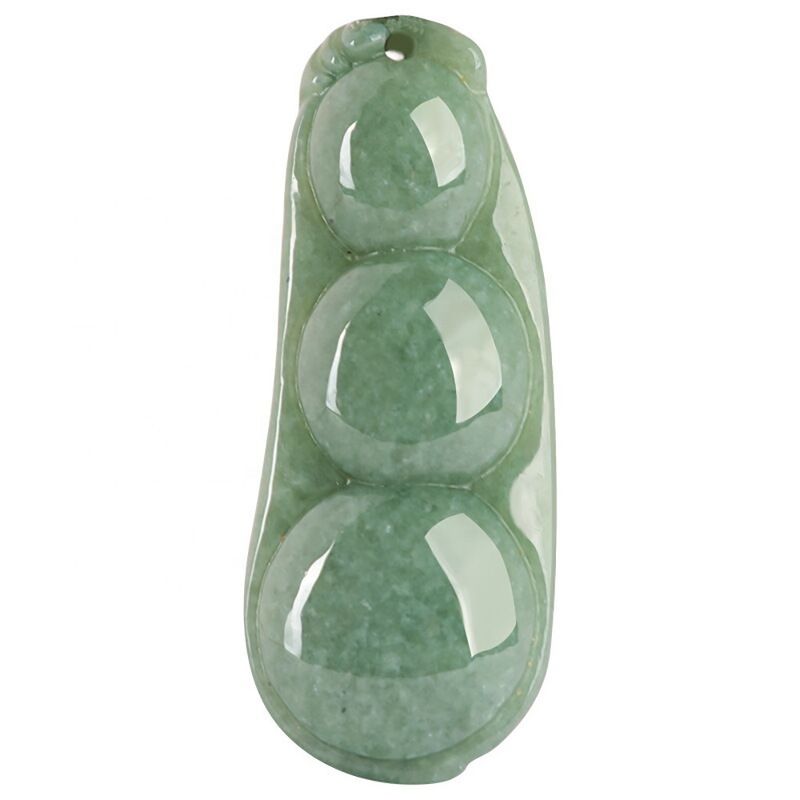 Característica regional colgante de jade verde natural para mujeres Cuatro estaciones de frijoles traen suerte Prosperidad y amor