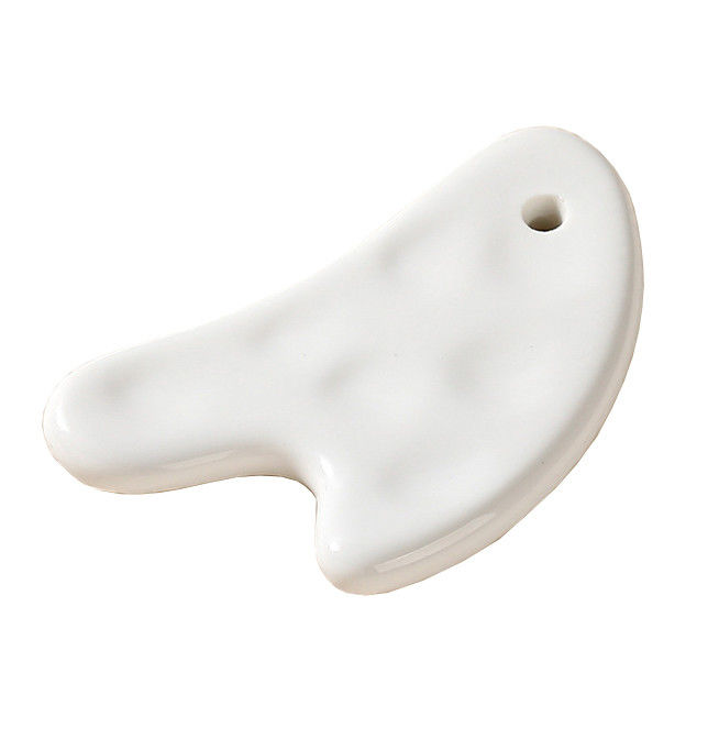 Cuerpo músculos forma de corazón tabla de raspado de cerámica Gua Sha para el cuerpo cómodo y la herramienta de masaje facial