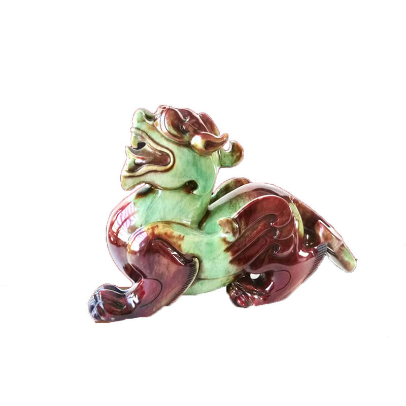 Estilo Feng Shui Estatua de Pixiu tallada en jade natural perfecta para decorar su hogar