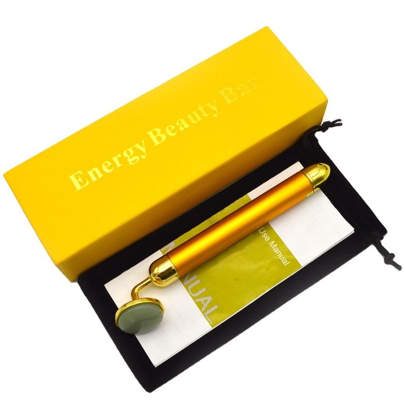 6000 veces/min Frecuencia de masaje 24K Oro Facial Bar de belleza Cara y ojos Belleza varita mágica Masajista facial con función