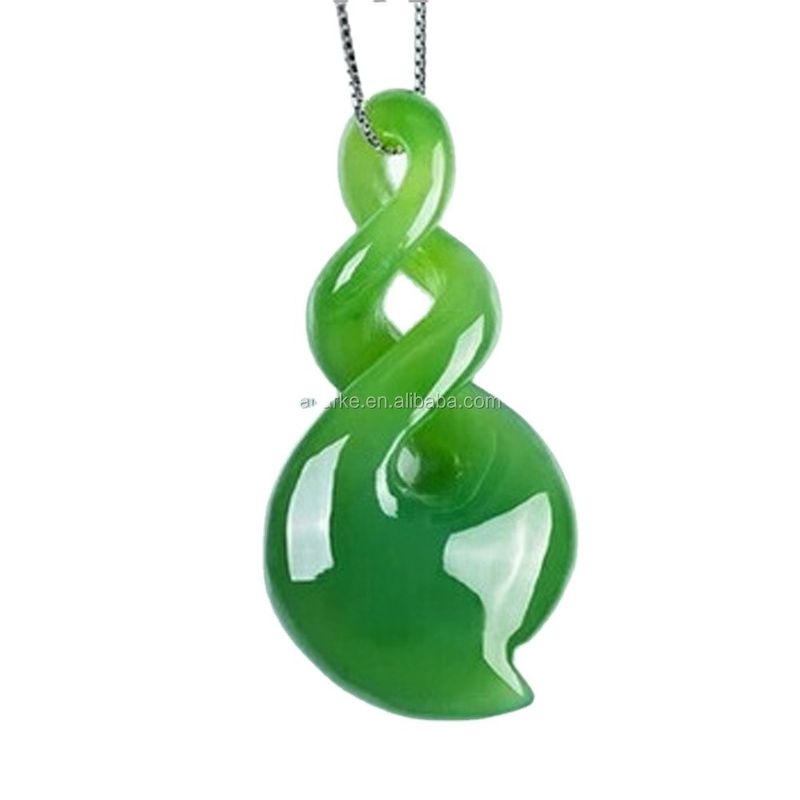 Piedra de cristal verde HETIAN collar de nefrita tallada joyería de jade de amante diseño portátil 100% colgante de encanto natural para hombres