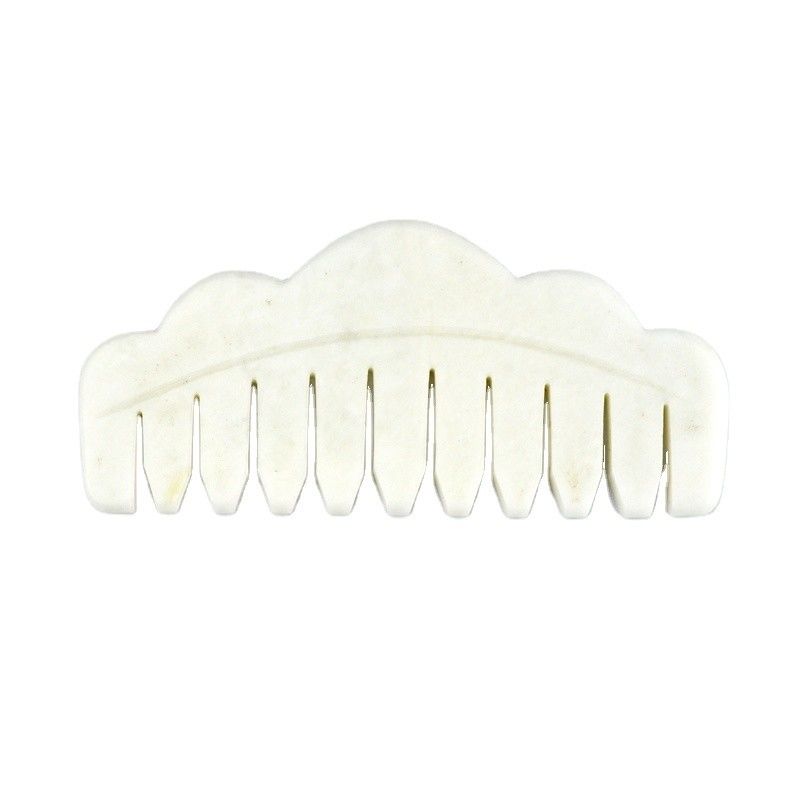 Logotipo personalizado disponibled y 2024 chino natural de jade blanco Gua Sha raspado peine Guasha piedra cabeza de spa masajista raspado