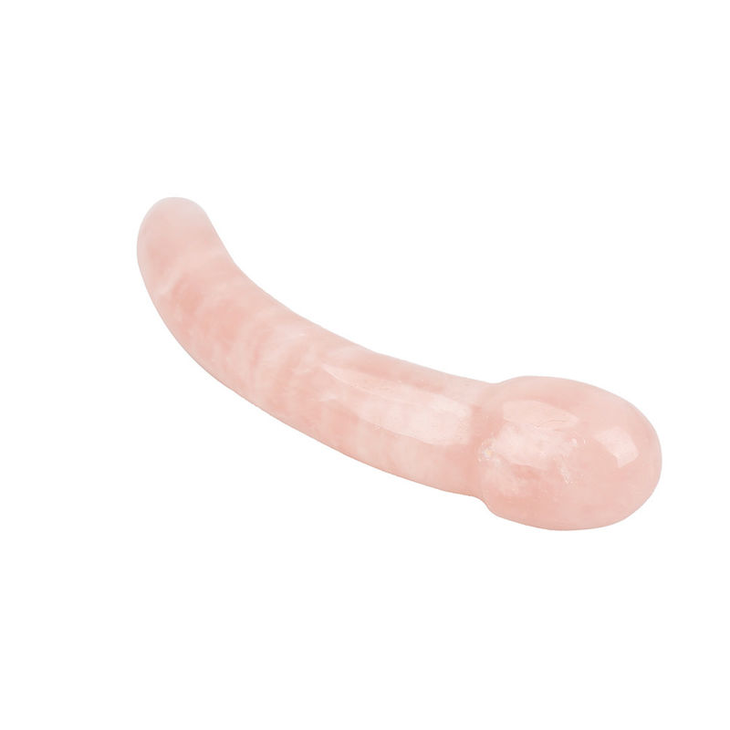 Relajante masaje corporal de cuarzo rosa Yoni Stick hecha a mano para relajación natural del cuerpo y función musical