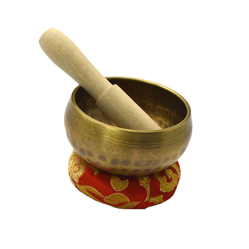 Cuenco de canto de latón natural Nepal para meditación y yoga Sonido nepalese auténtico
