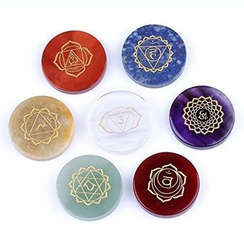 Piedra energética de colores para decoración del hogar Feng Shui Siete chakras Piedras de ágata de cristal en estilo natural