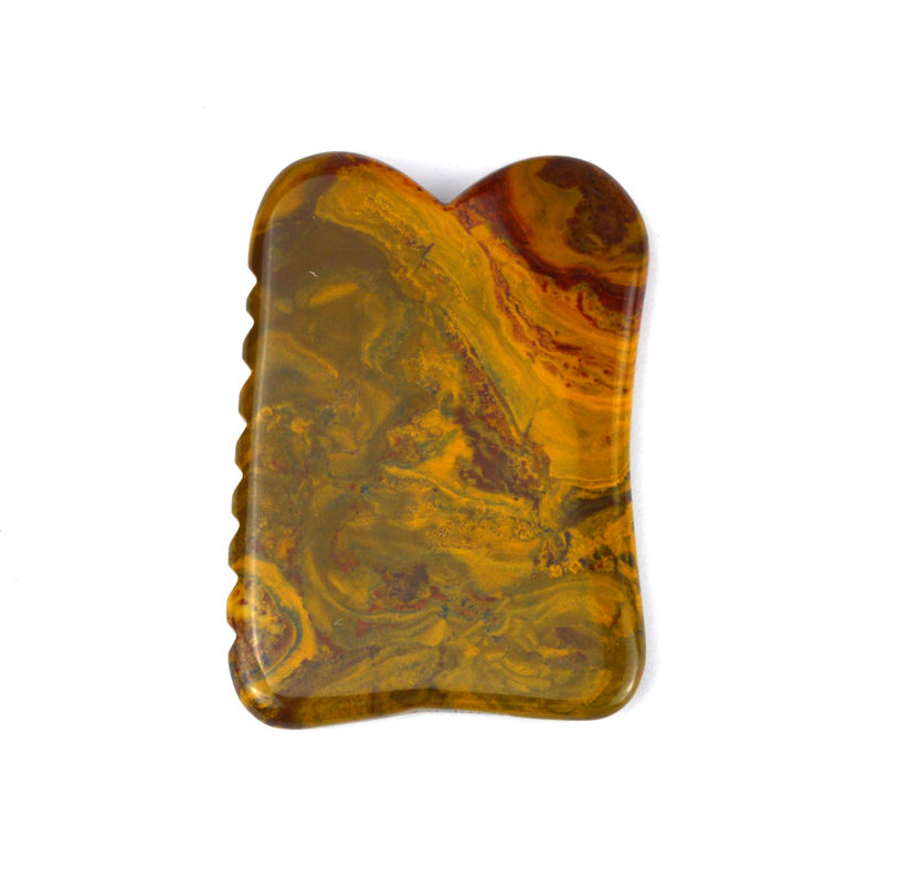 Masajista Logotipo personalizado Mookaite Herramientas de masaje corporal para la belleza Guasha Queda de piedra para el levantamiento facial y el drenaje linfático