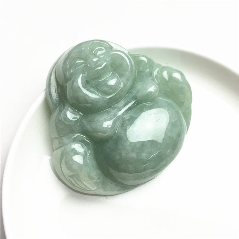 Decoración Jade Buda tallado colgante para collar Risa Buda en línea