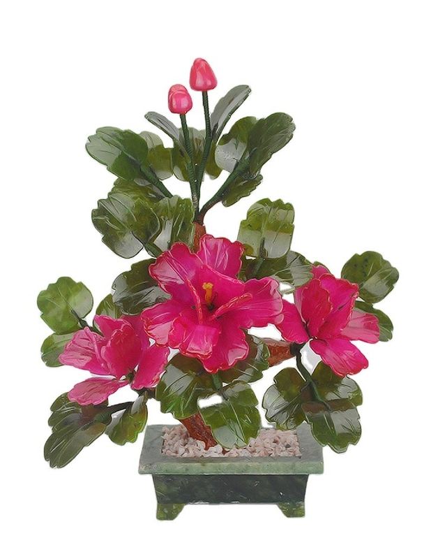 Agregue un toque de elegancia a su hogar con 3 flores de peonía plantas en macetas de jade natural