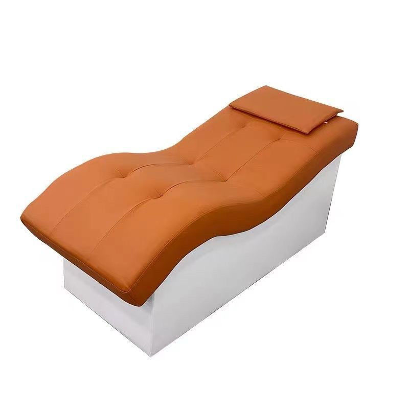 Material personalizable y de cuero Cama de lavado de cabello sencilla para salón de belleza Masaje Spa Cuidado de la salud Fisioterapia OEM / ODM