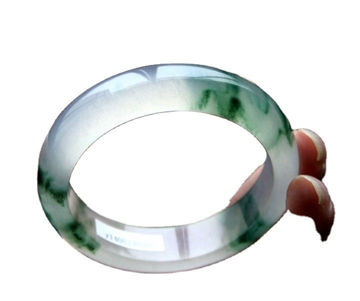 50-62mm Otros Brazalete de jade de flor flotante de jade natural de esmeralda BANGLES populares 1 pieza