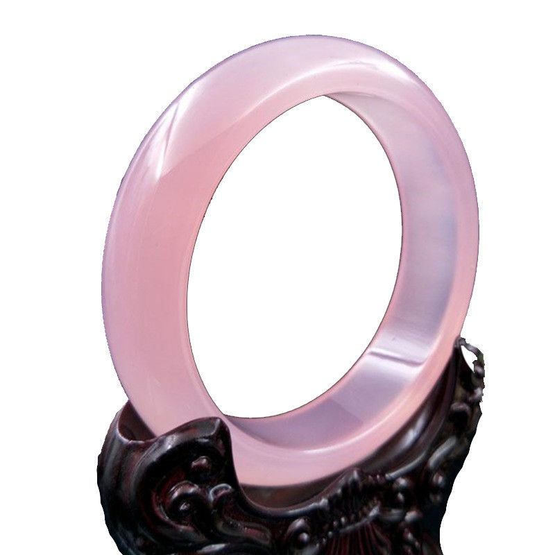 Arte Colección Brazalete de hibisco rosa Brazalete de jade violeta natural Brazalete de jade de grado A Joyería Brazalete de jade Mujeres