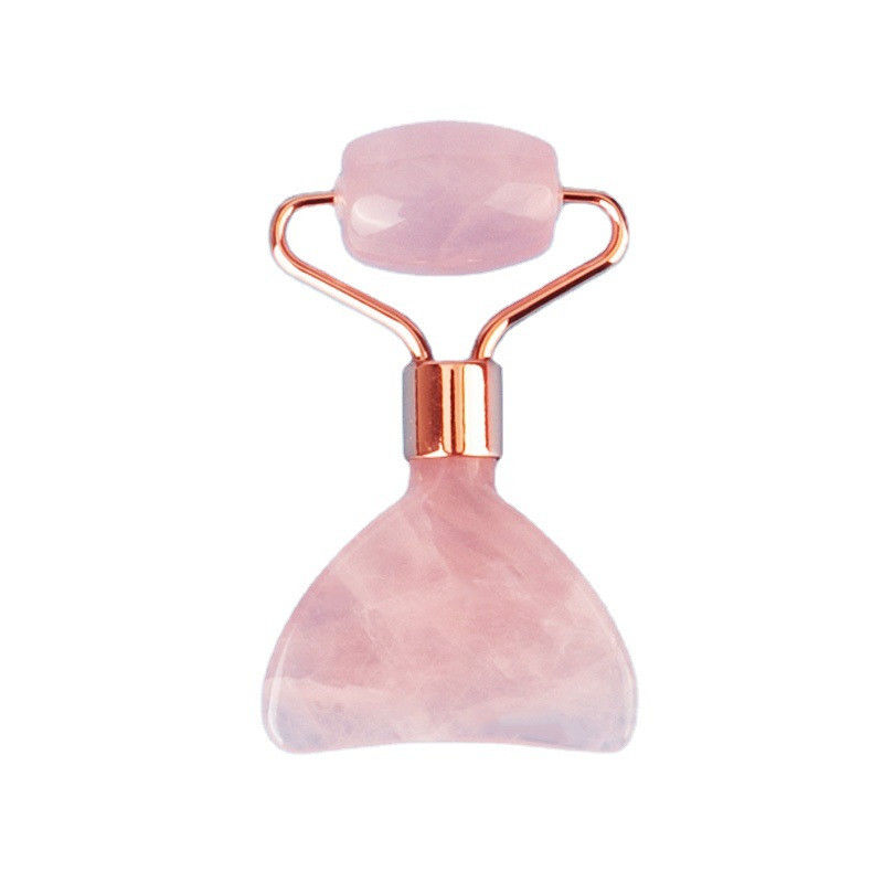 Mini Rose Quartz Jade Roller Eye Skin Care Gua Sha Board Dispositivo de belleza facial multifuncional dentro de los 90 caracteres