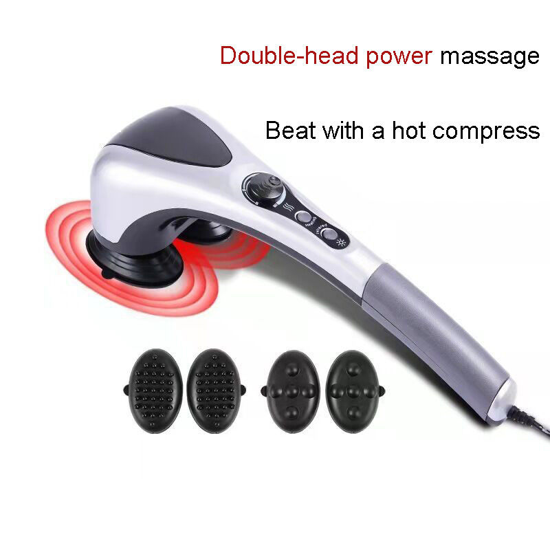Martillo de masaje infrarrojo portátil de silicona ABS para masaje de tejidos profundos de los músculos del hombro, piernas y pies Velocidad infinitamente variable