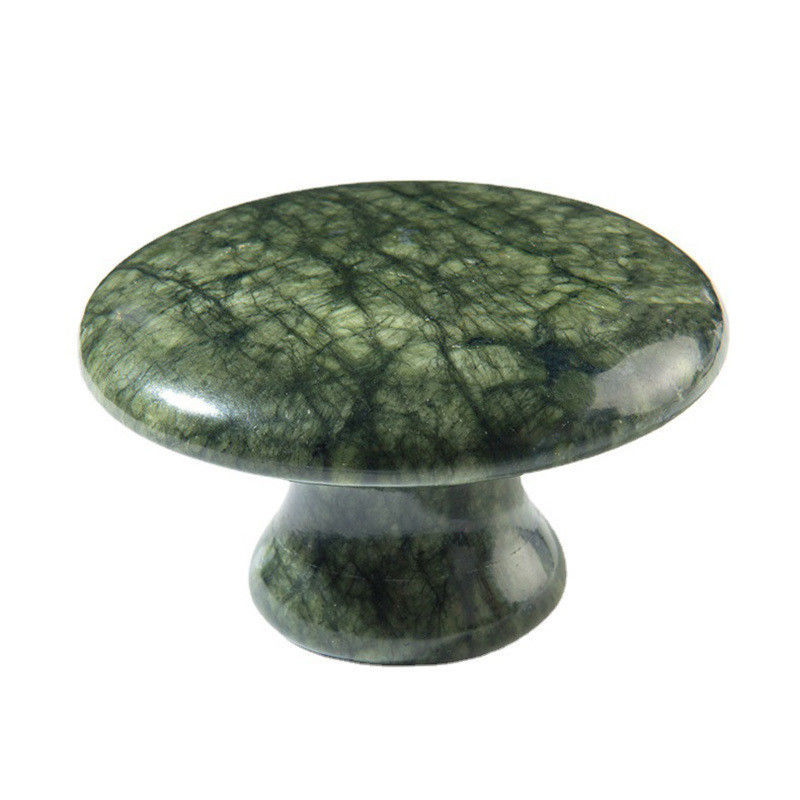 DisponibleD verde oscuro Xiuyan Jade hongo Gua Sha herramienta para la curación del cuerpo y la terapia energética