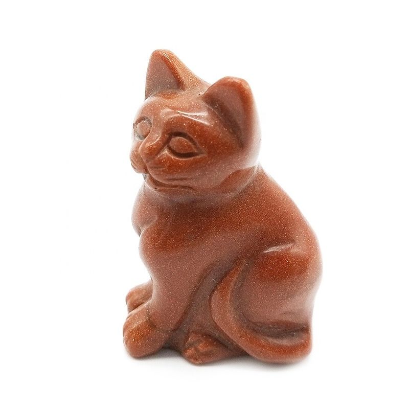 Figura de gato de ágata tallada a mano en estilo Feng Shui para curación y decoración de animales