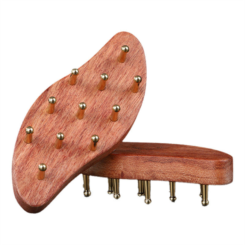 Masajeador de cuerpo para masaje de cuerpo completo mango de madera de rosa de cobre masaje de meridiano masajeador de gua sha