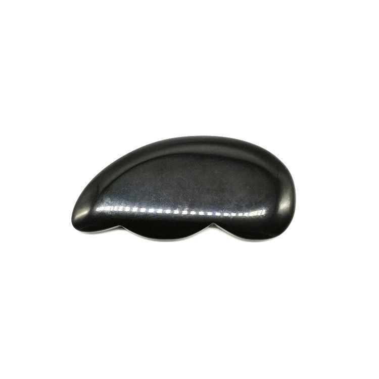 Masaje facial y raspado corporal 9.5*5*0.5 con piedra negra de obsidiana gua sha