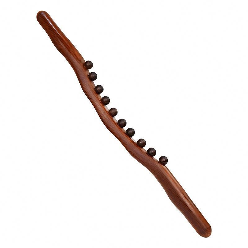 400 g/pc Carbonizado madera de haya cuerpo Meridiano de dragado bastón de masaje de madera Gua Sha raspado herramienta de masaje