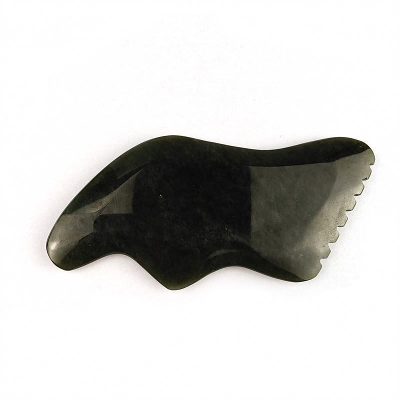 Nefrito natural Gua Sha Masajeador facial con certificado Sí Logotipo personalizado Herramientas de masaje facial de spa
