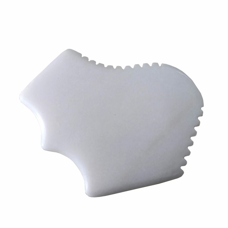 Masajeador facial Fisioterapia infrarroja Jade Blanco Natural Gua Sha Tabla para la terapia de raspado 2024 Diseño