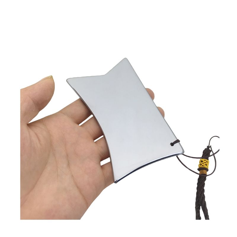 Terahertz Placa de raspado herramienta de masaje Gua Sha Guasha tabla para masajeador de cuerpo de espalda cuerpo con logotipo personalizado y plata