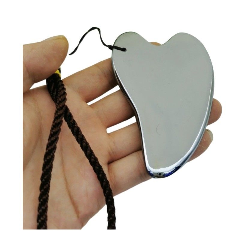 Terahertz Stone Gua Sha Herramienta de masaje facial 2024 Logotipo personalizado portátil para equipo de masaje corporal en forma de corazón