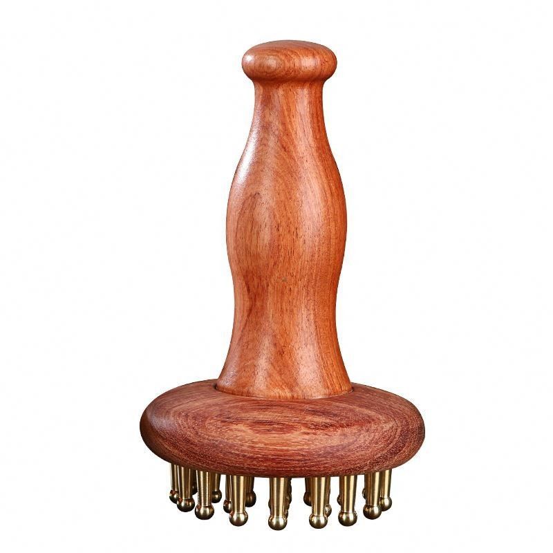 Gua Sha Función de latón Universal Meridiano Masaje peine Masaje corporal Cepillo Relajación del cuero cabelludo y crecimiento del cabello Herramienta de masaje de la cabeza