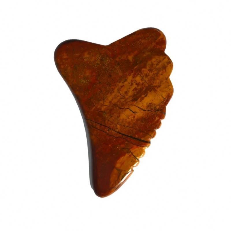 Cuadro de masaje de raspado de Gua Sha Mookaite Jasper Herramienta facial 10cm*7cm*0.6cm Cuadro de masaje certificado ISO9001