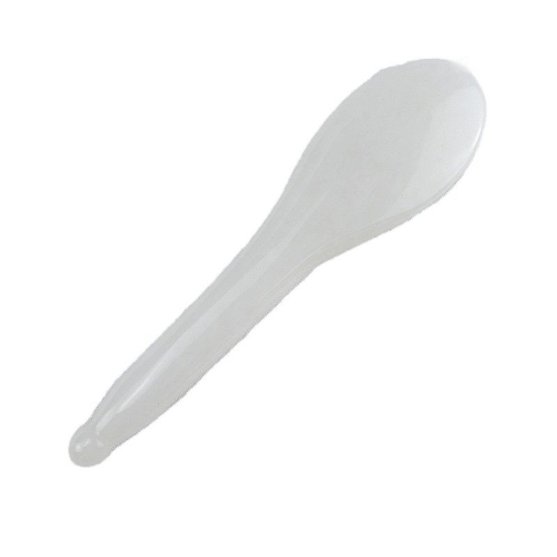 Producto de cuidado de la salud Polished White Jade Stick puntos de acupuntura de piedra Guasha Pen estilo chino masaje facial Gua Sha Stick