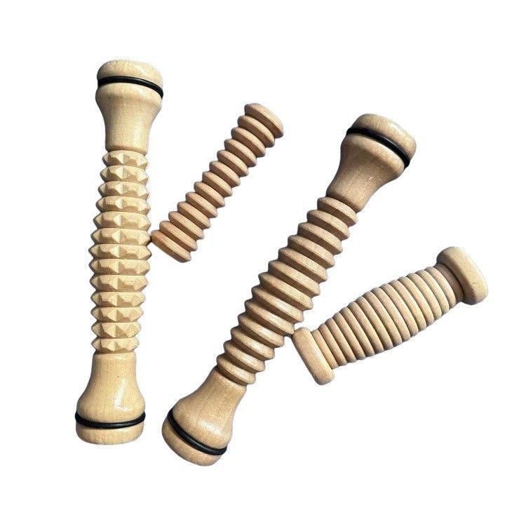 Equipo de masaje corporal Terapia de madera Roller de pies Guasha Herramientas de masaje para el cuerpo Gua Sha Masajista y alivio de la fascitis plantar