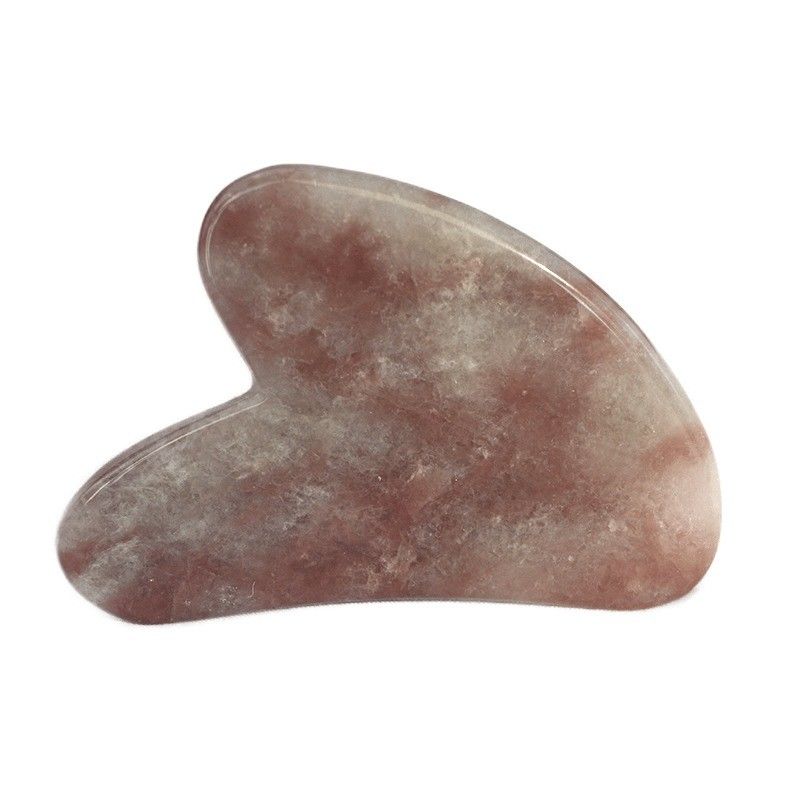 2024 Fresa Natural Cristal Jade Gua Sha Forma de Corazón Cara Raspando Masaje Guasha Tabla para el área de masaje de todo el cuerpo