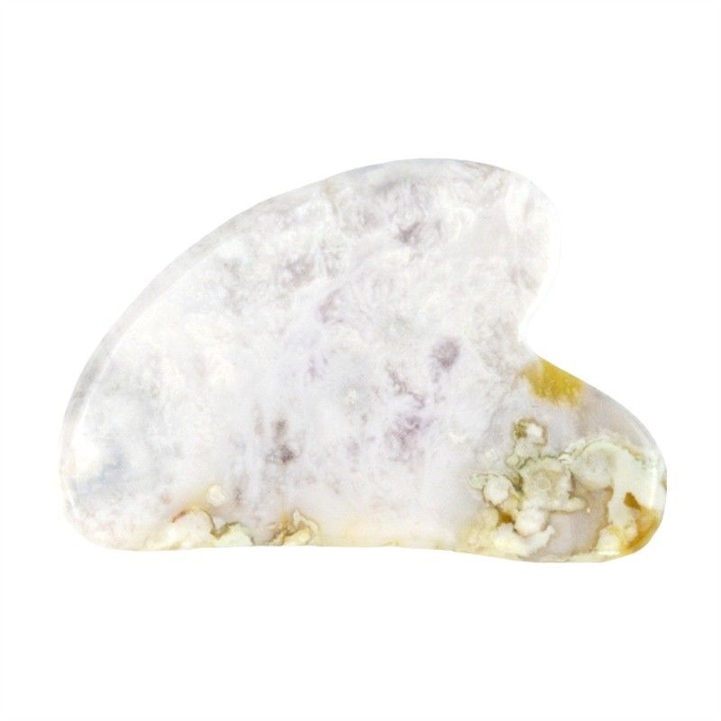Logotipo personalizado disponible en forma de corazón Sakura Agate Jade Gua Sha Herramienta facial para herramientas de masaje Herramientas faciales Guasha naturales
